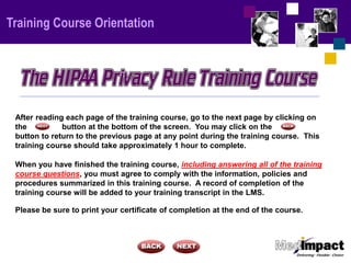 HIPAA Training Instructional Design Example 