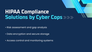 Protecting Patient Data with HIPAA Compliance Solutions | PDF