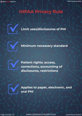 HIPAA Compliance [2025]: Components, Privacy Rules, and PHI | PDF
