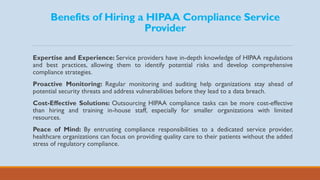 HIPAA Compliance Service Providers for Healthcare | PPTX