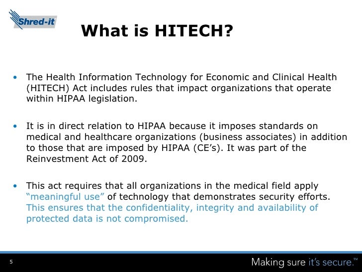 HIPAA and HITECH What you need to know