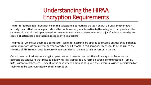 HIPAA Encryption Requirements