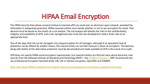 HIPAA Encryption Requirements