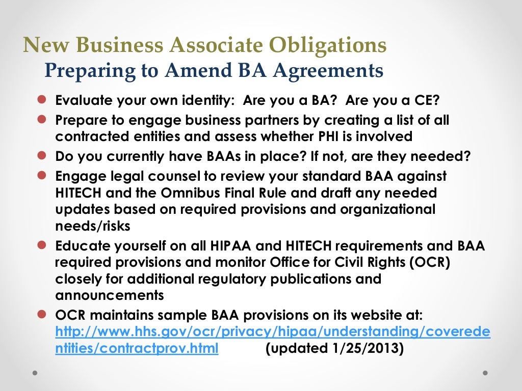 HIPAA Omnibus Rule Critical Changes for Business Associates