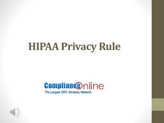 HIPAA Privacy Rule
 
