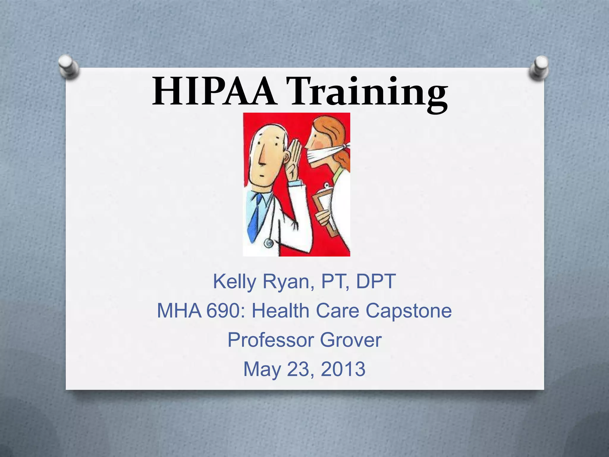 Hipaa training PPT