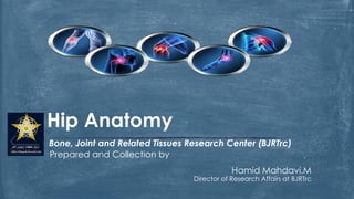Hamid Mahdavi.M
Director of Research Affairs at BJRTrc
Bone, Joint and Related Tissues Research Center (BJRTrc)
Prepared and Collection by
Hip Anatomy
 