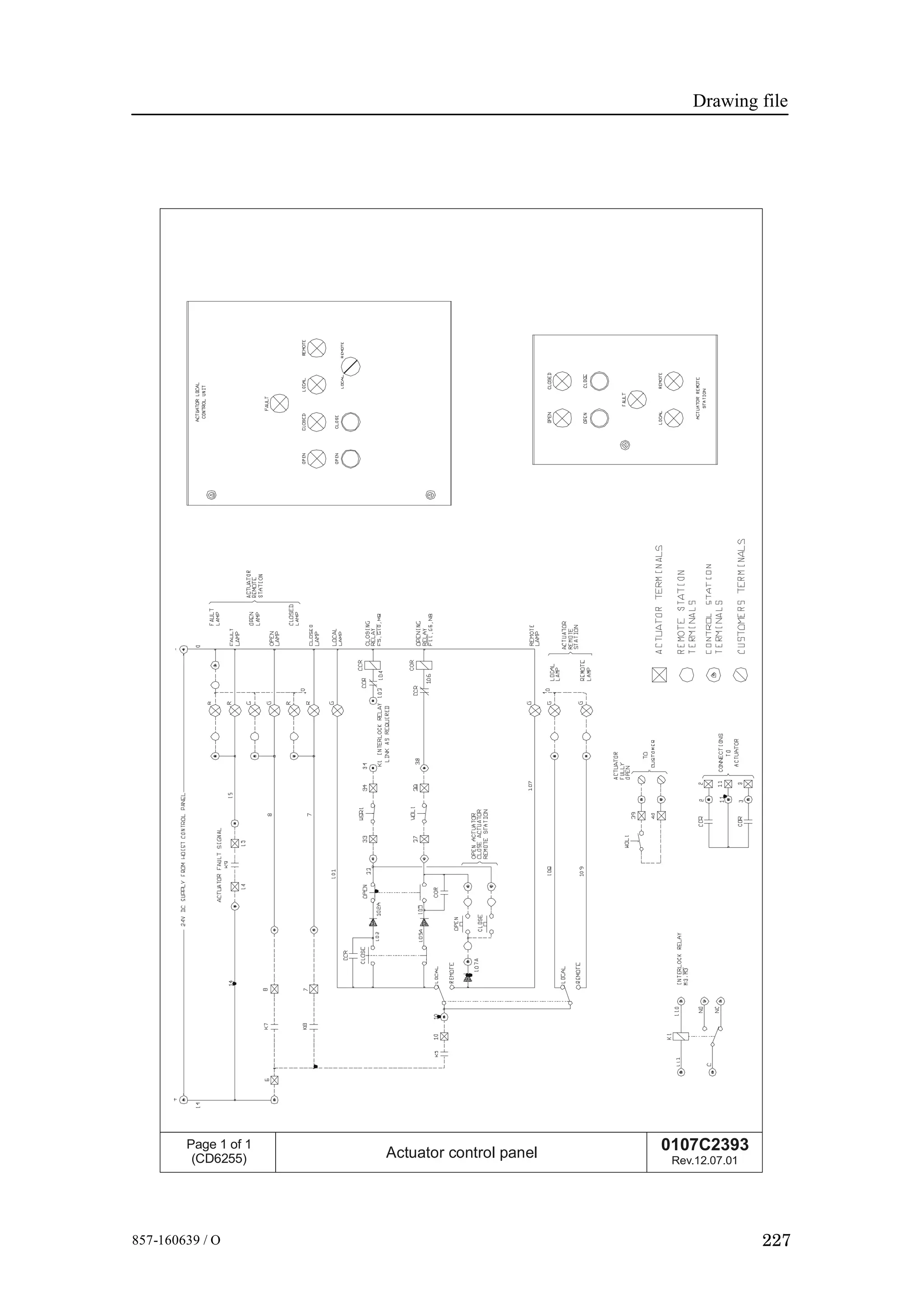 Drawing file
227857-160639 / O
0107C2393
Rev.12.07.01
Page 1 of 1
(CD6255) Actuator control panel
 