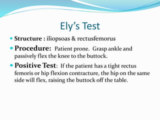 Eli Test Hip asseement | PPTX