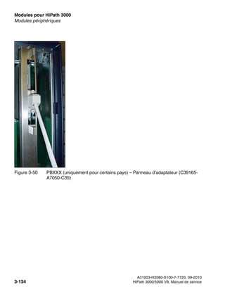 Modules pour HiPath 3000 Nur für den internen Gebrauch
A31003-H3580-S100-7-7720, 09-2010
3-134 HiPath 3000/5000 V8, Manuel de service
boards.fm
Modules périphériques
Figure 3-50 PBXXX (uniquement pour certains pays) – Panneau d’adaptateur (C39165-
A7050-C35)
 