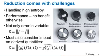 32
Reduction comes with challenges
• Handling high entropy
• Performance – no benefit
otherwise
• Not only error in variab...