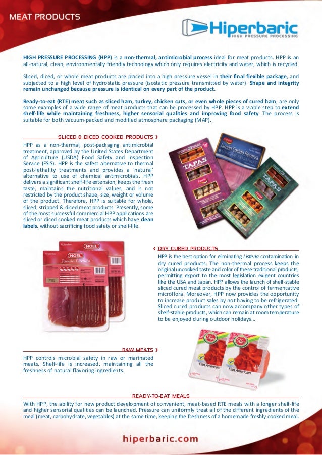 Pascalisation Of Meat Hpp Hiperbaric