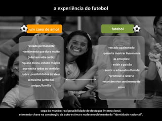 a experiência do futebolfutebolum caso de amorestado apaixonado