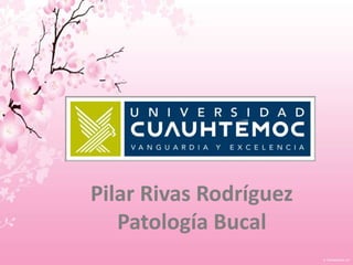 Pilar Rivas Rodríguez 
Patología Bucal 
 