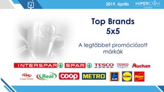 2019. január2019. április
Top Brands
5x5
A legtöbbet promóciózott
márkák
 