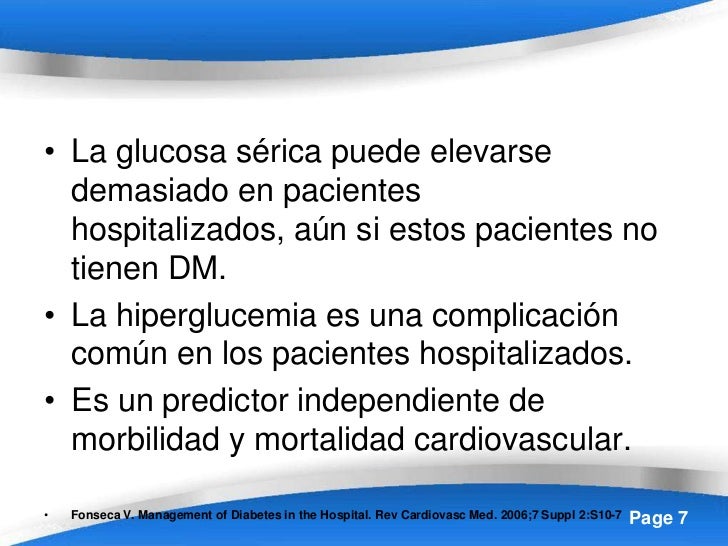 Hiperglucemia en el paciente hospitalizado Hiperglucemia en el paciente hospitalizado