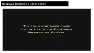 TRANSMÍDIA
24 HORAS
[ CARLOS A. SCOLARI]
Narrativas Transmidia [ Carlos Scolari ]
 