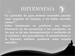 Hypernesia Hipermnesias | PPTX