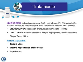 Prostatectima Simple Hiperplasia prostatica benigna | PPTX