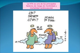 La HTA es uno de los principales factores de riesgo de morbilidad y mortalidad cardiovascular 