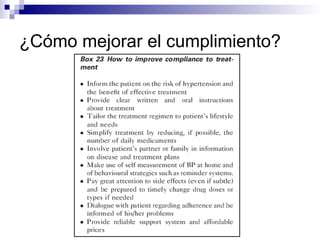 ¿Cómo mejorar el cumplimiento?
 