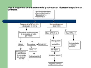Fig. 1. Algoritmo de tratamiento del paciente con hipertensión pulmonar primaria. 
