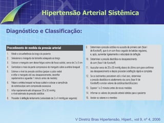 Diagnóstico e Classificação: Hipertensão Arterial Sistêmica V Diretriz Bras Hipertensão, Hipert., vol 9, nº 4, 2006 