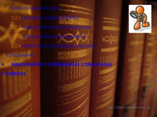 2.2  Autores del segundo grupo 2.2.1  Fernando Alegría (chileno) 2.2.2  Augusto Monterroso (mexicano) 2.2.3  Enrique Lafourcade (chileno) 2.2.4 Alfredo Bryce Echeñique (peruano) 3  conclusiones 4      BIBLIOGRAFÍAS Y CYBERGRAFÍAS CONSULTADAS 5 CRÉDITOS 