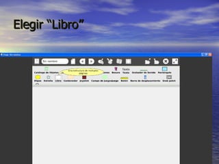 Elegir “Libro” 