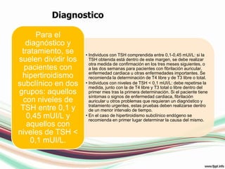 Bibliografía
• Guía de Seguimiento Farmacoterapéutico en
  Hipotiroidismo e Hipertiroidismo
   – Emilio García Jiménez
   ...