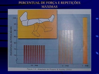 PERCENTUAL DE FORÇA E REPETIÇÕES MÁXIMAS 