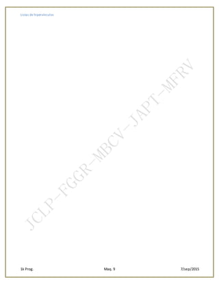 Listas de hipervínculos
1k Prog. Maq. 9 7/sep/2015
 