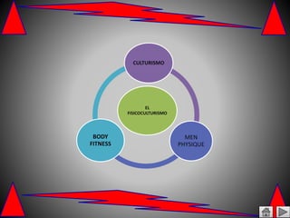 EL
FISICOCULTURISMO
CULTURISMO
MEN
PHYSIQUE
BODY
FITNESS
 