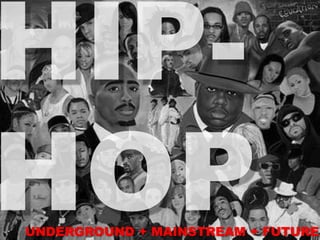 HIP- HOP UNDERGROUND + MAINSTREAM + FUTURE 