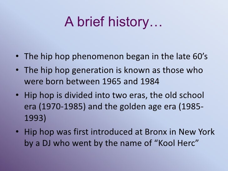 Hip hop generation slides