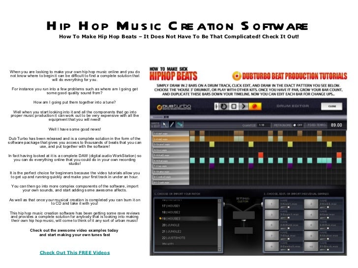 Hip Hop Music Creation Software