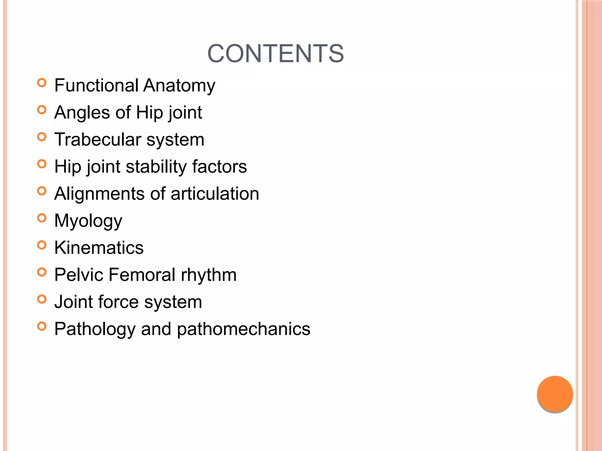 Hip joint biomechanics and pathomechanics | PDF