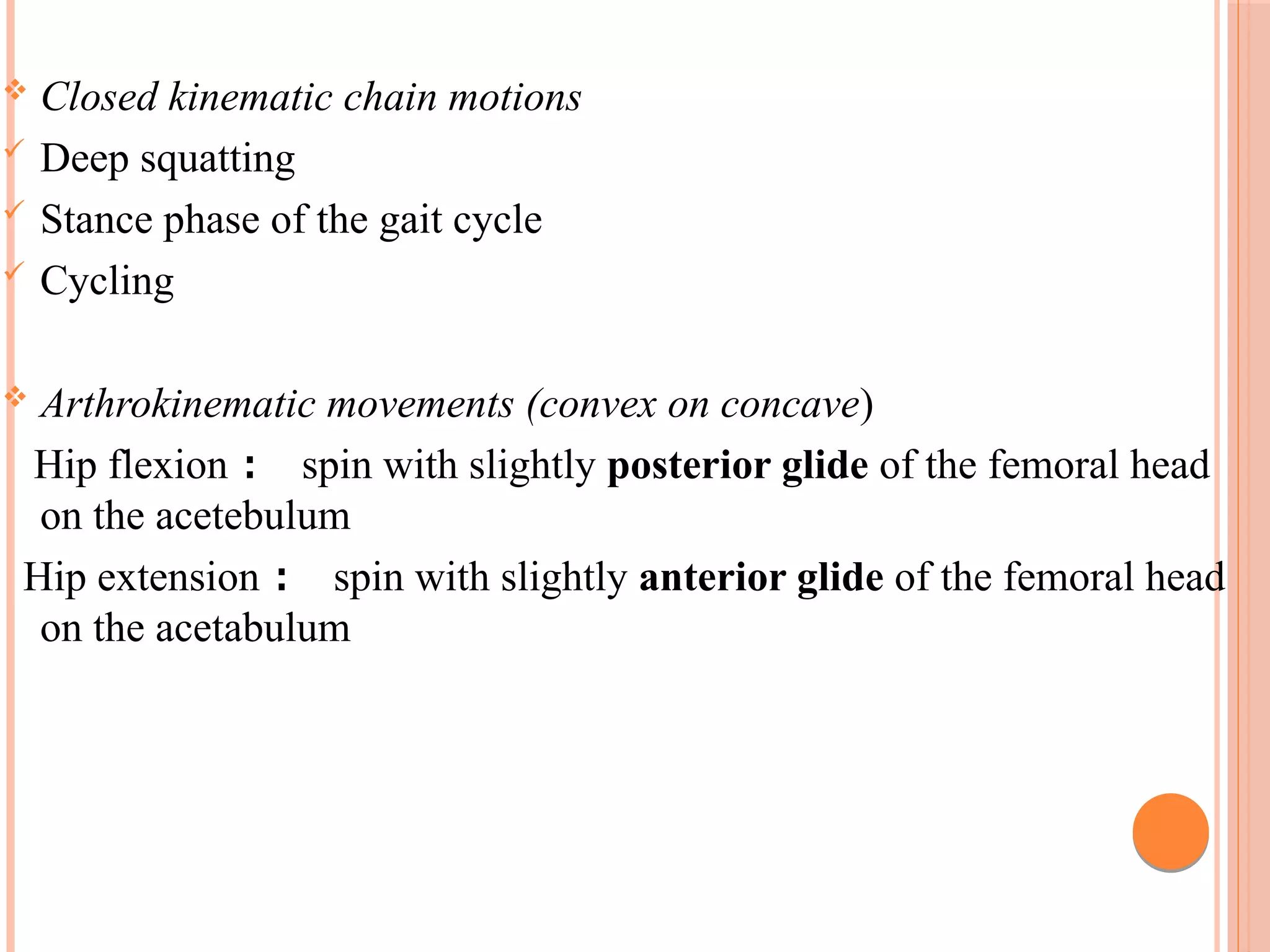 Hip joint biomechanics and pathomechanics | PDF