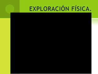 EXPLORACIÓN FÍSICA.