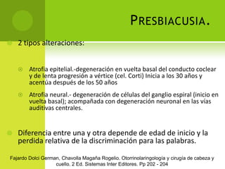 Anoxia.Ocurre en feto por hemorragia o parto complicadoDa por resultado sordera en niños prematuros en post-parto.http://www.infogen.org.mx/Infogen1/servlet/CtrlVerArt?clvart=9166Fajardo Dolci German, Chavolla Magaña Rogelio. Otorrinolaringología y cirugía de cabeza y cuello. 2 Ed. Sistemas Inter Editores. Pp 202 - 204