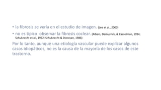 (Lee et al., 2000)
(Albers, Demuynck, & Casselman, 1994;
Schuknecht et al., 1962; Schuknecht & Donovan, 1986)
 
