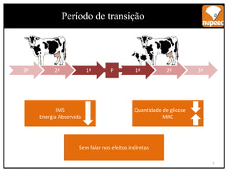 5
Período de transição
IMS
Energia Absorvida
3ª 2ª 1ª 1ª 2ª 3ª
P
Quantidade de glicose
MRC
Sem falar nos efeitos indiretos
 