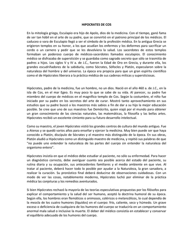 Hipocrates de cos PDF