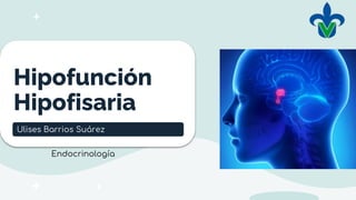 Hipofunción
Hipofisaria
Ulises Barrios Suárez
Endocrinología
 