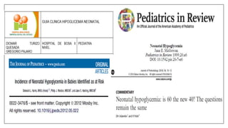Hipoglicemia neonatal