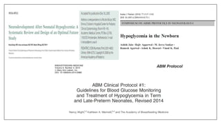 Hipoglicemia neonatal