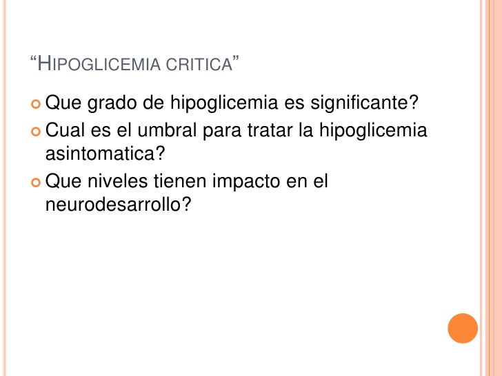Hipoglicemia e injuria cerebral Hipoglicemia e injuria cerebral