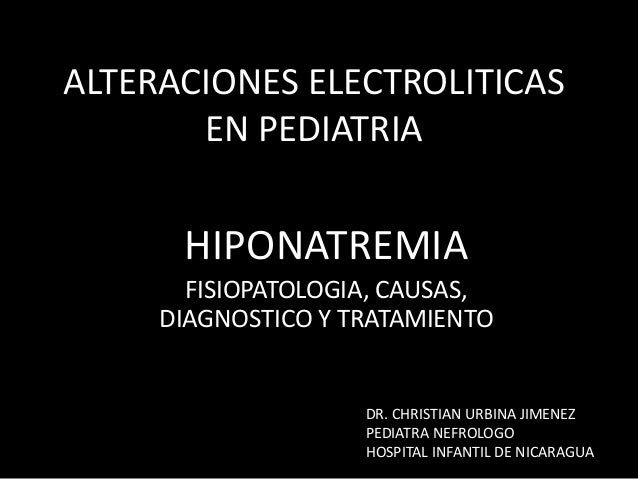 hipernatremia tratamiento en pediatria
