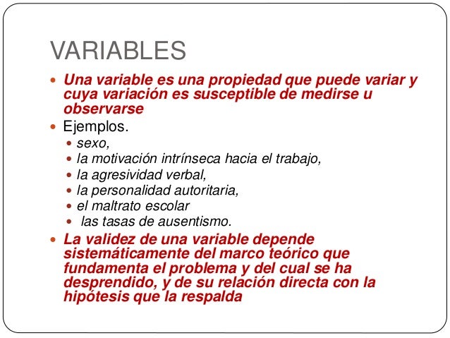 Hipotesis- Variable