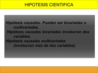 HIPOTESIS CIENTIFICA

 
